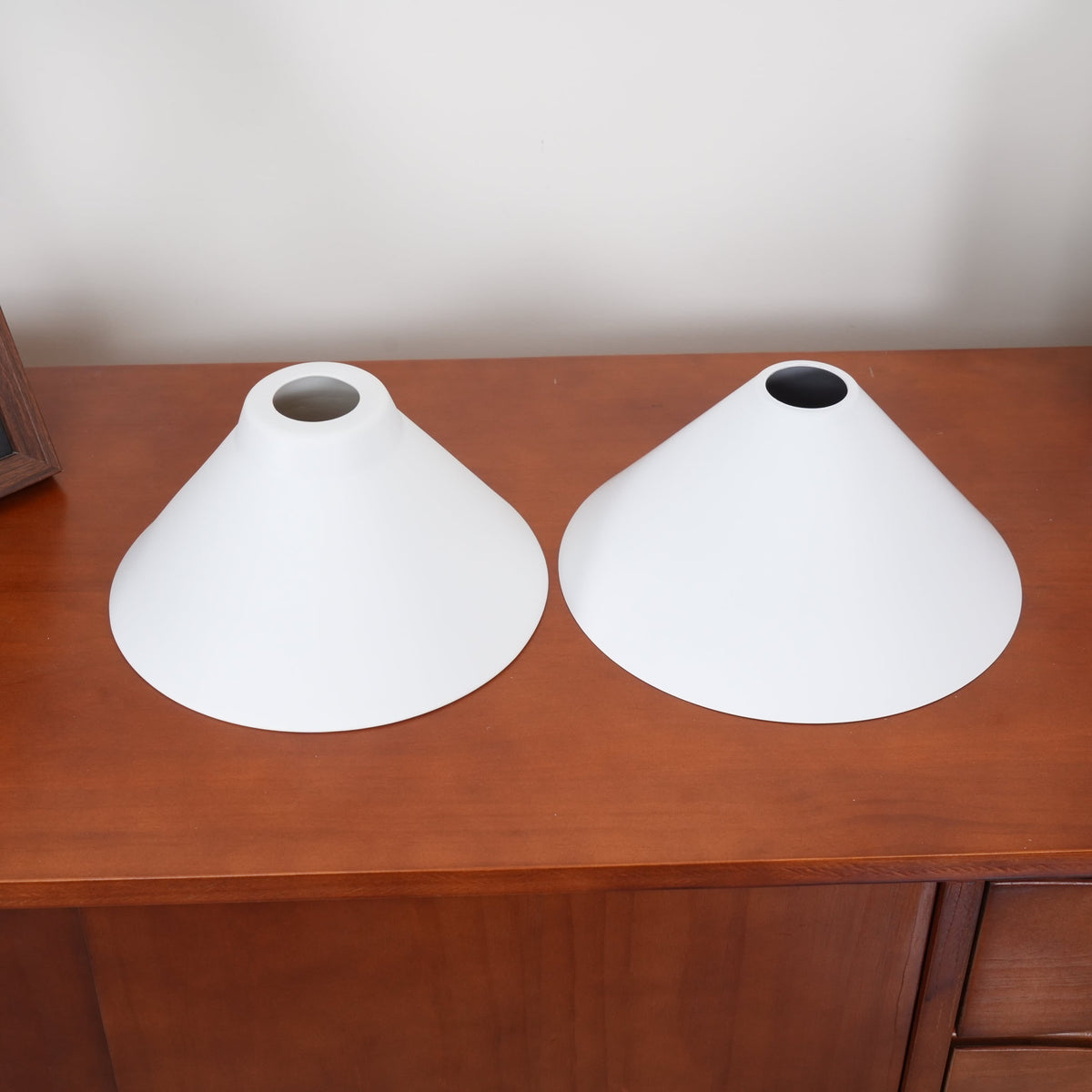Two-Head Pendant Light with White Shades - Image 57