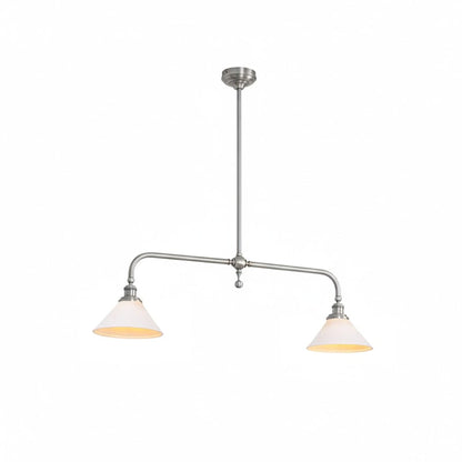 Two-Head Pendant Light with White Shades - Image 58