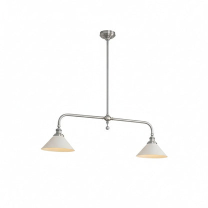 Two-Head Pendant Light with White Shades - Image 59