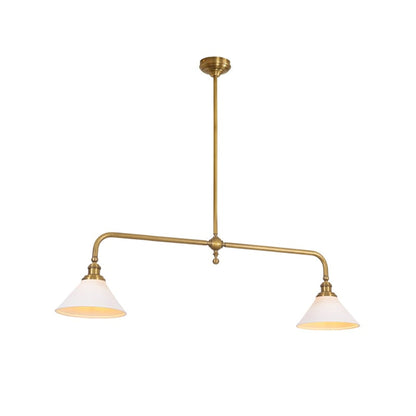 Two-Head Pendant Light with White Shades - Image 61