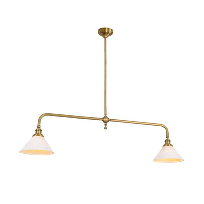 Two-Head Pendant Light with White Shades - Image 65