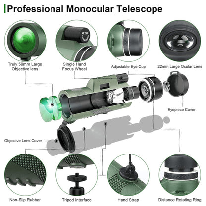 Ultra-Zoom Monocular Telescope 600x HD Lens Compact For Hiking & Birdwatching - Image 9