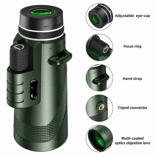 Ultra-Zoom Monocular Telescope 600x HD Lens Compact For Hiking & Birdwatching - Image 6