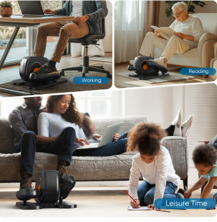 Under Desk Elliptical Machine With LED Monitor And Remote Control For Home Office - Image 7