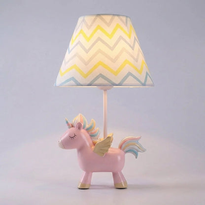 Unicorn Table Lamp With Patterned Shade And Warm Light - Image 3