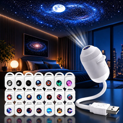 USB Starry Sky Projector With Interchangeable Designs For Bedroom Atmosphere - Image 5