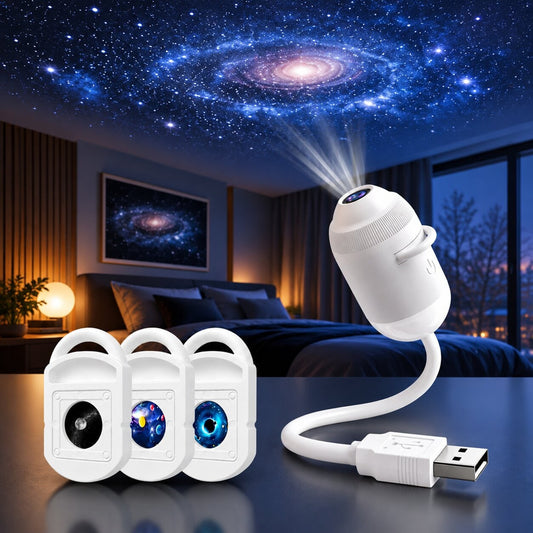USB Starry Sky Projector With Interchangeable Designs For Bedroom Atmosphere - Image 2