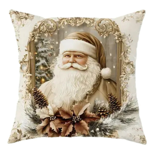 Velvet Christmas Cushion Cover With Festive Print - Image 2