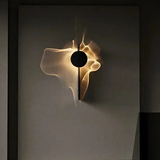 Velwave Aluminum Wall Light With Ripple Pattern - Image 1