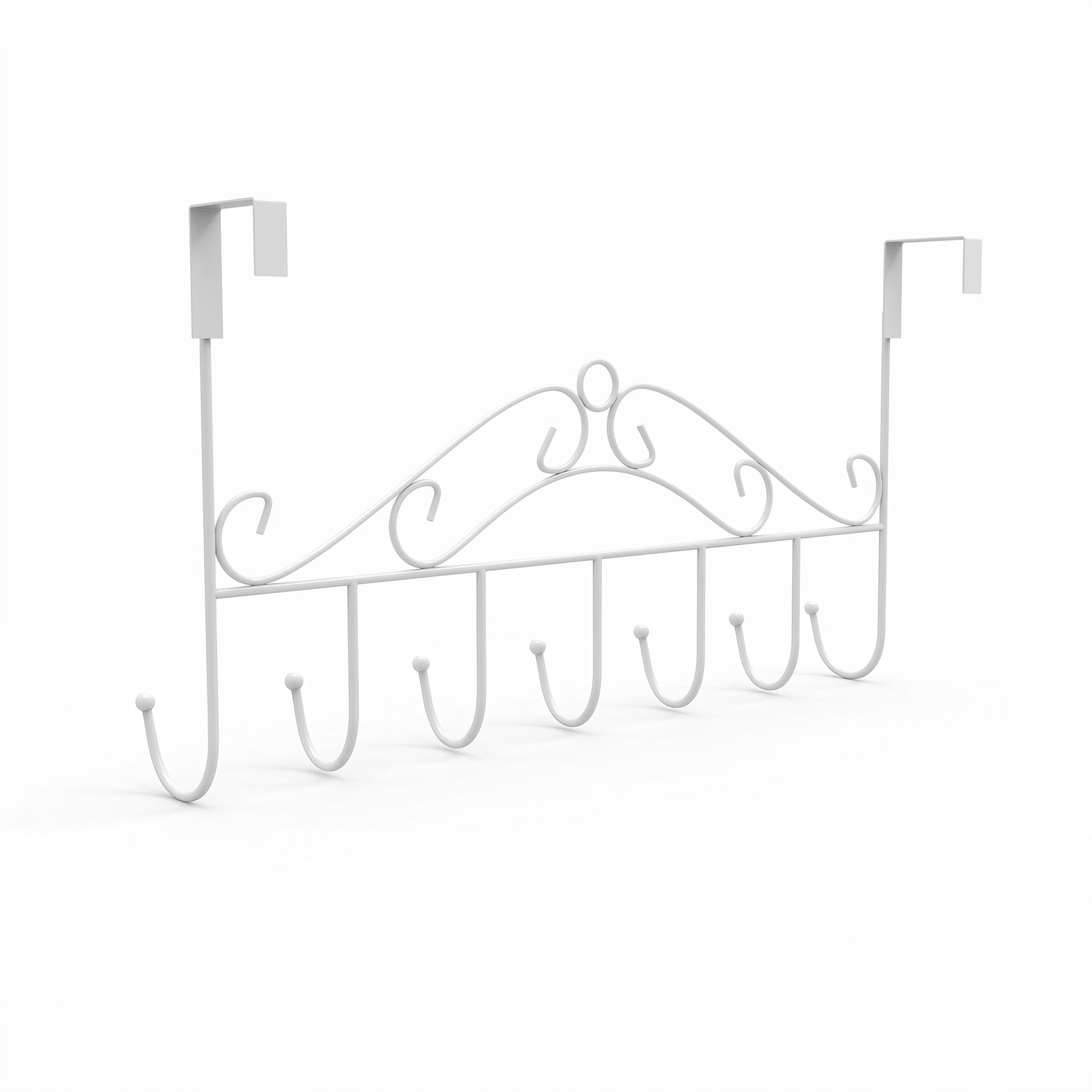 Wall Mounted Coat Rack with Adjustable Over-the-Door Design and Hooked - angle