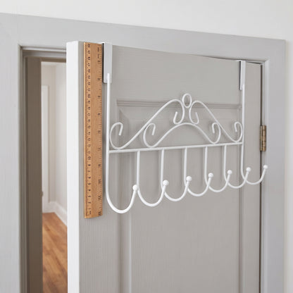 Wall Mounted Coat Rack with Adjustable Over-the-Door Design and Hooked - scale