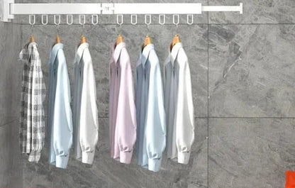 Wall Mounted Drying Rack Folding Clothes Drying Rack With Retractable 3-Fold Bar Space-Saving Design For Home Laundry Silver Metal Construction - Image 8