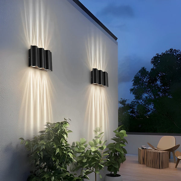 Modern Water Wave Wall Sconce Light With Up And Down Lighting