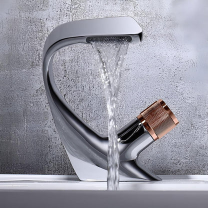 Waterfall Sink Faucet With Single-Handle Mixer For Modern Bathrooms - Image 7
