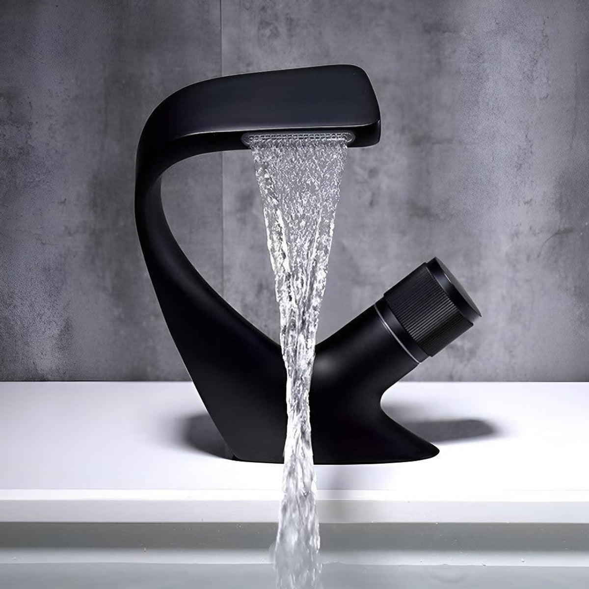 Waterfall Sink Faucet With Single-Handle Mixer For Modern Bathrooms - Image 4