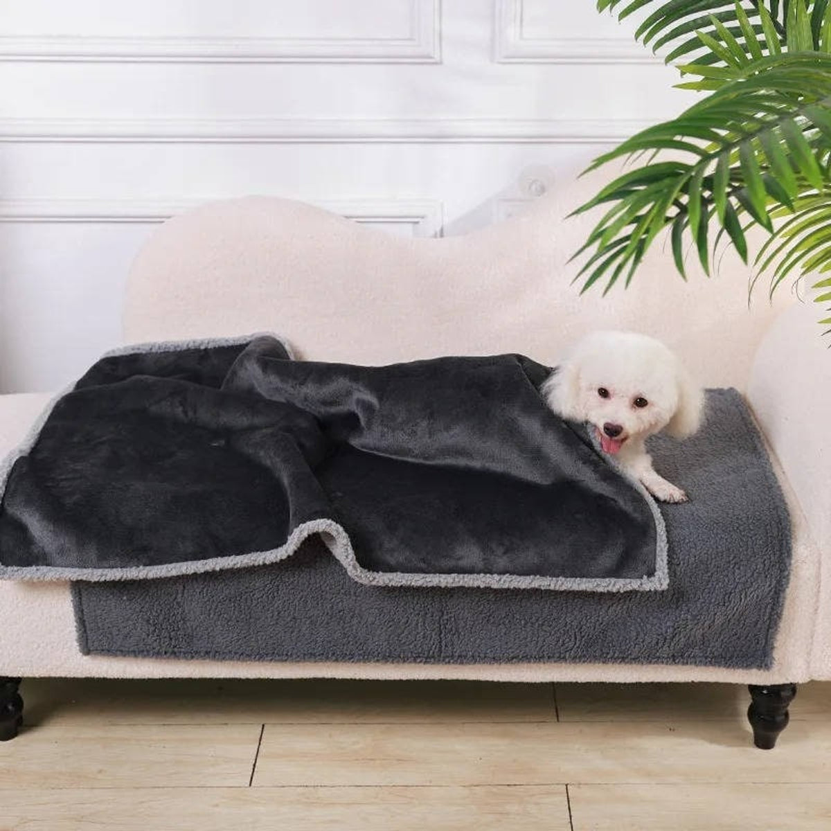 Waterproof Sherpa Dog Blanket With Non-Slip Furniture Protector - Image 8