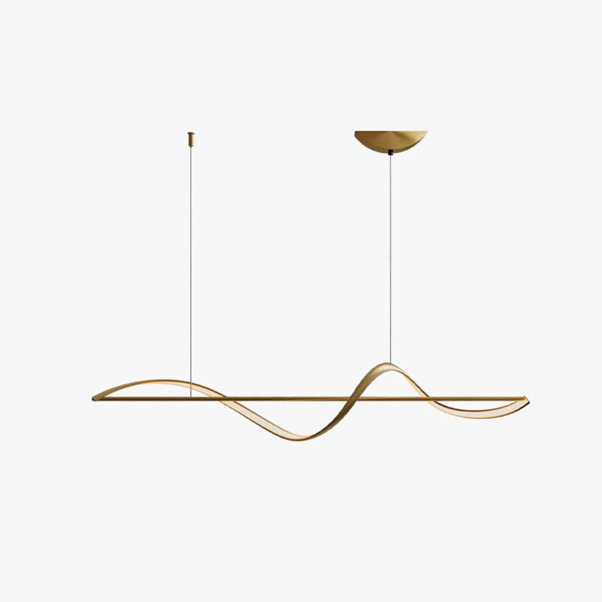 Wave-Shaped Linear LED Pendant Light With Adjustable Height - Image 4