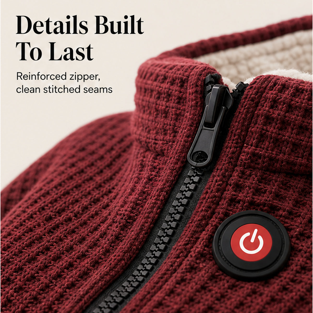 Wearable Heated Blanket With Hands-Free Design And Cozy Waffle-Knit Shell - Image 9