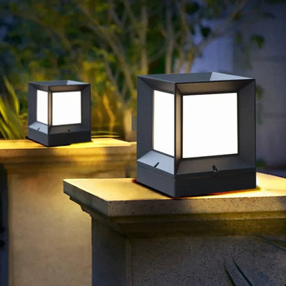 Weatherproof Modern Cube Outdoor Floor Lamp - Image 5