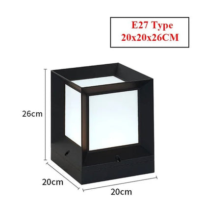Weatherproof Modern Cube Outdoor Floor Lamp - Image 8