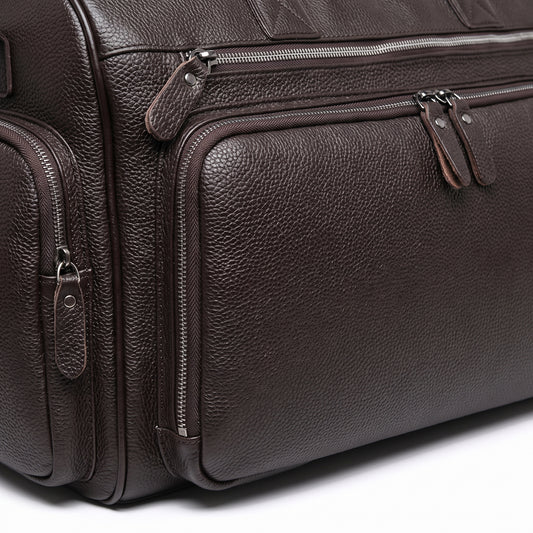 Weekender Travel Bag with Adjustable Structured Duffel and Zippered Compartments - detail