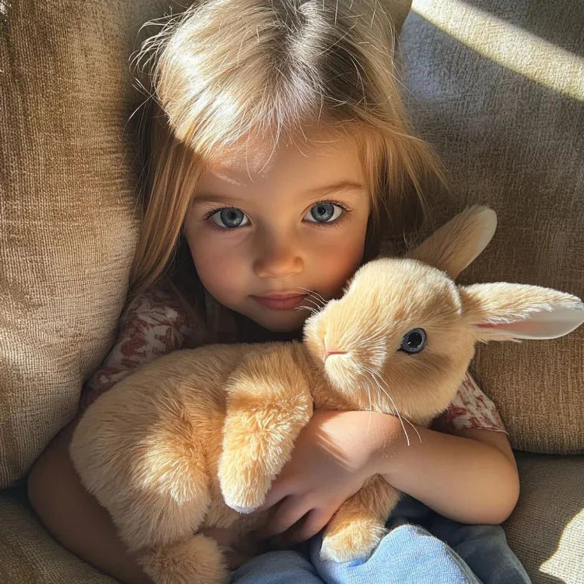 Weighted Stuffed Bunny With Soft Plush Fur And Realistic Features For Comfort - Image 2