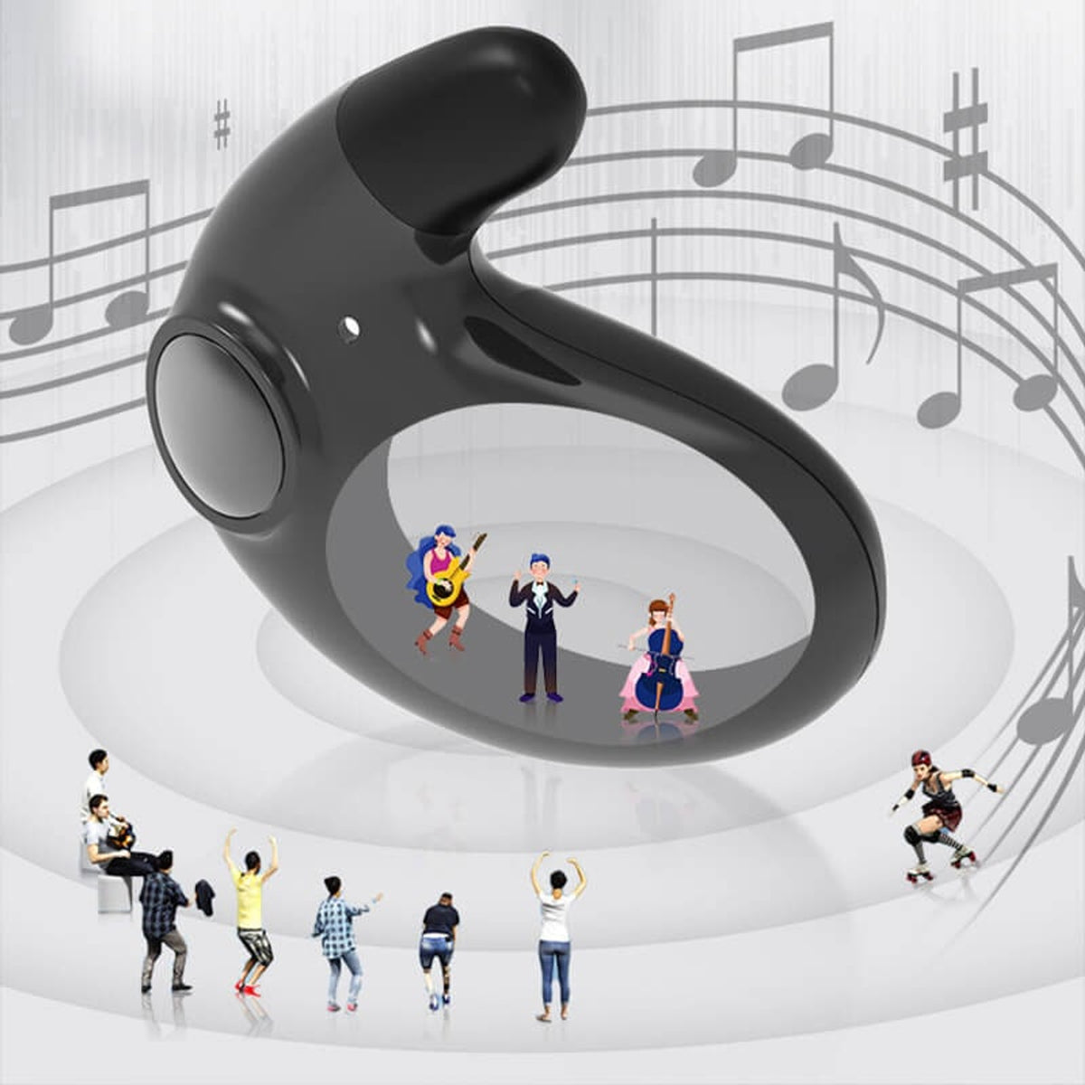 Wireless Bluetooth Earbuds With Active Noise Cancelling Ultra-Thin Sleep Design For Comfortable Side Sleeping - Image 5