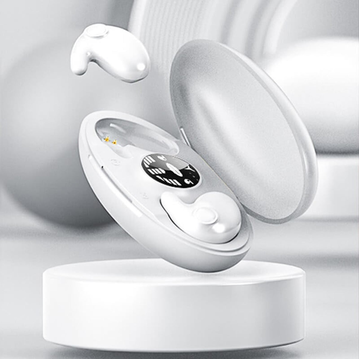 Wireless Bluetooth Earbuds With Active Noise Cancelling Ultra-Thin Sleep Design For Comfortable Side Sleeping - Image 9