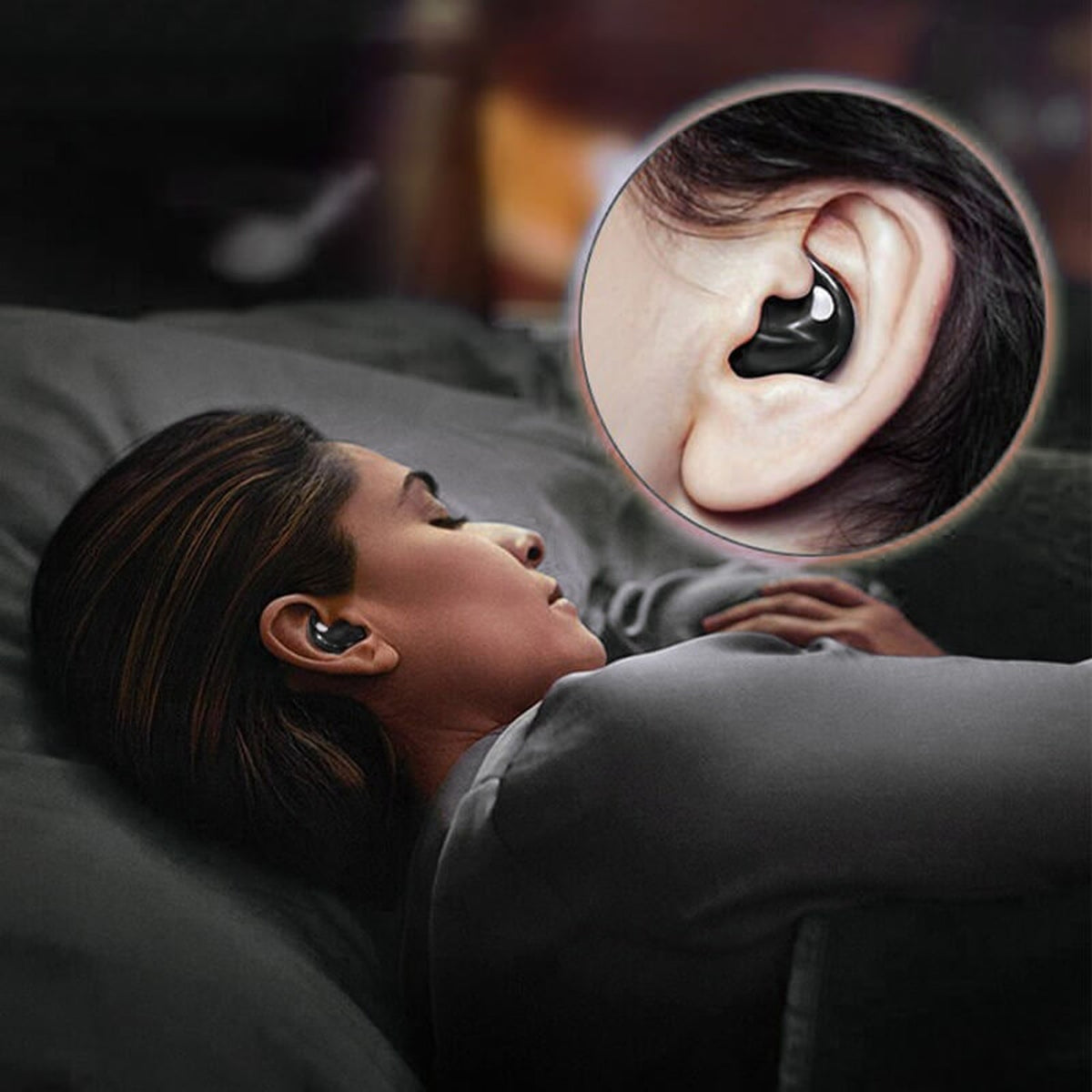 Wireless Bluetooth Earbuds With Active Noise Cancelling Ultra-Thin Sleep Design For Comfortable Side Sleeping - Image 2