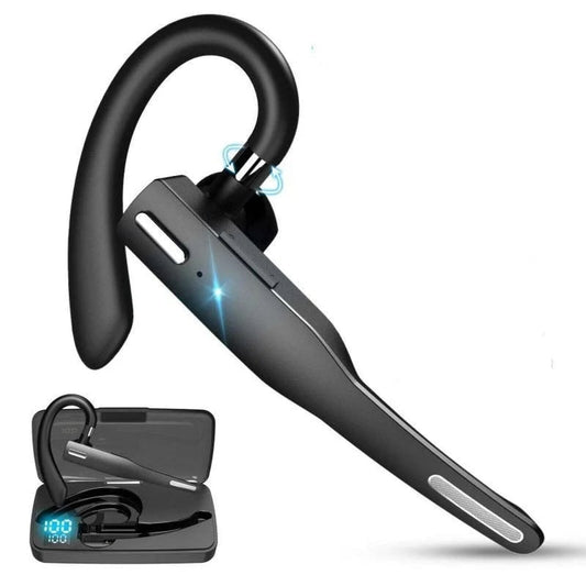 Wireless Bluetooth Headset With Dual Mic Noise Cancelling And Adjustable Ear Hook - Image 1