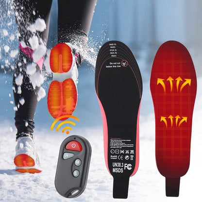 Wireless Heated Shoe Insoles With Remote Control And Arch Support Electric Warm Inserts With USB Charging - Image 2