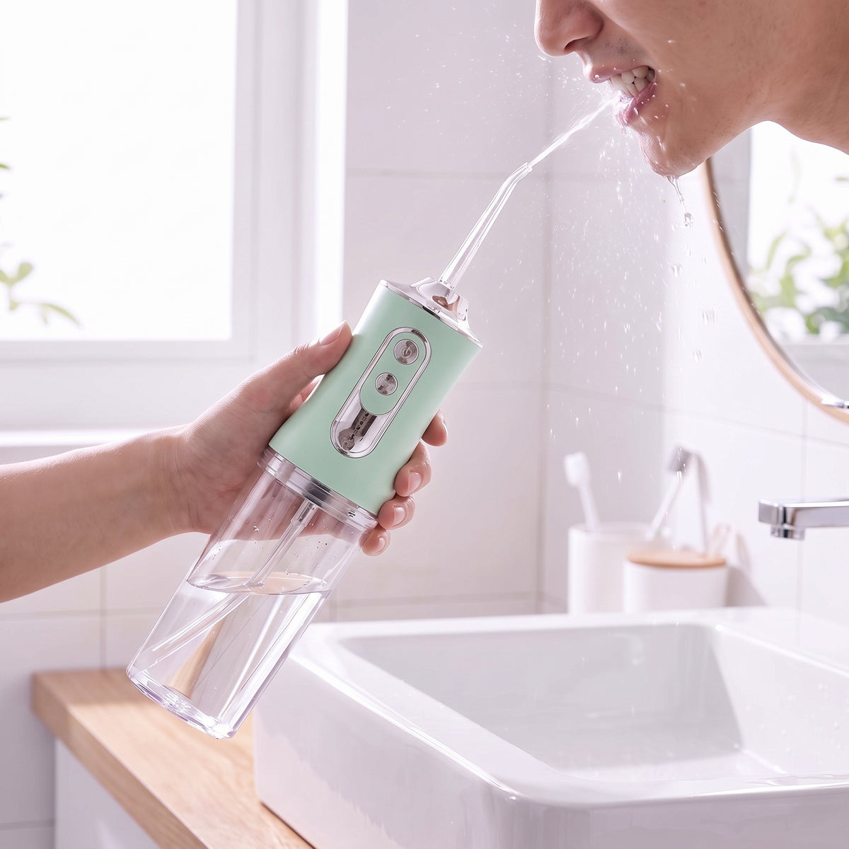 Wireless Oral Irrigator For Travel With 3 Modes USB Rechargeable - Image 2