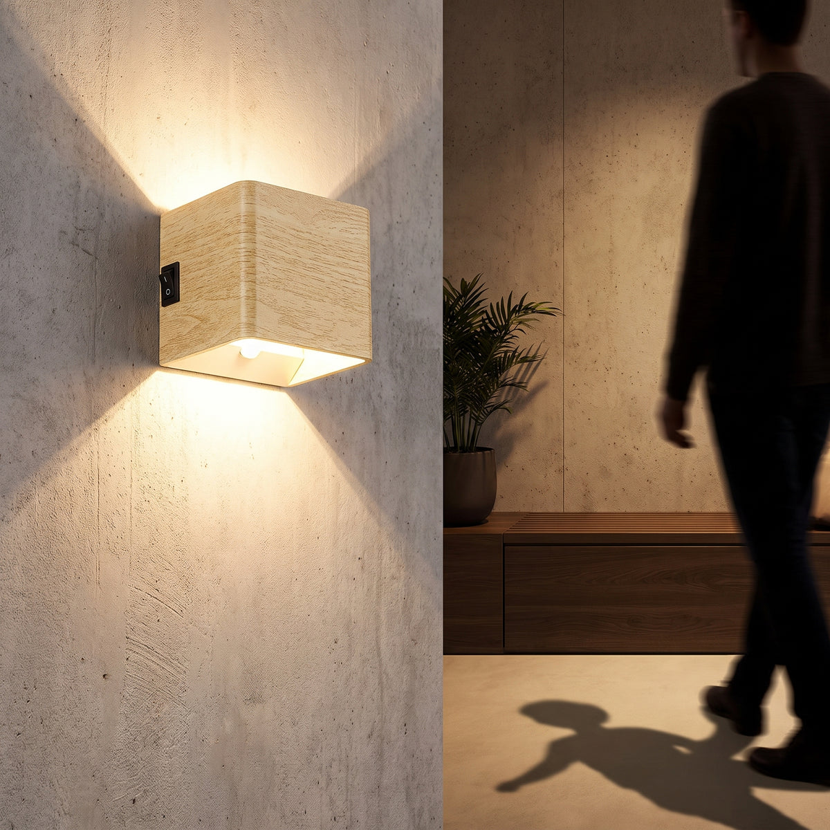 Wireless Wall Lamp With Beam And USB Rechargeable Battery - Image 7