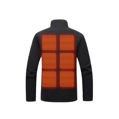 Women's Heated Fleece Jacket With USB Zip Front Stand Collar And Lightweight Warmth That Layers Easily Under Outerwear - Image 2