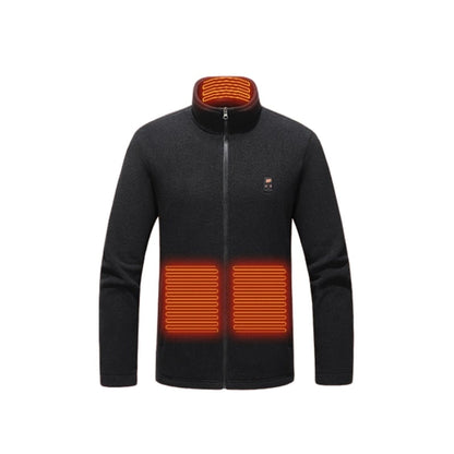 Women's Heated Fleece Jacket With USB Zip Front Stand Collar And Lightweight Warmth That Layers Easily Under Outerwear - Image 3