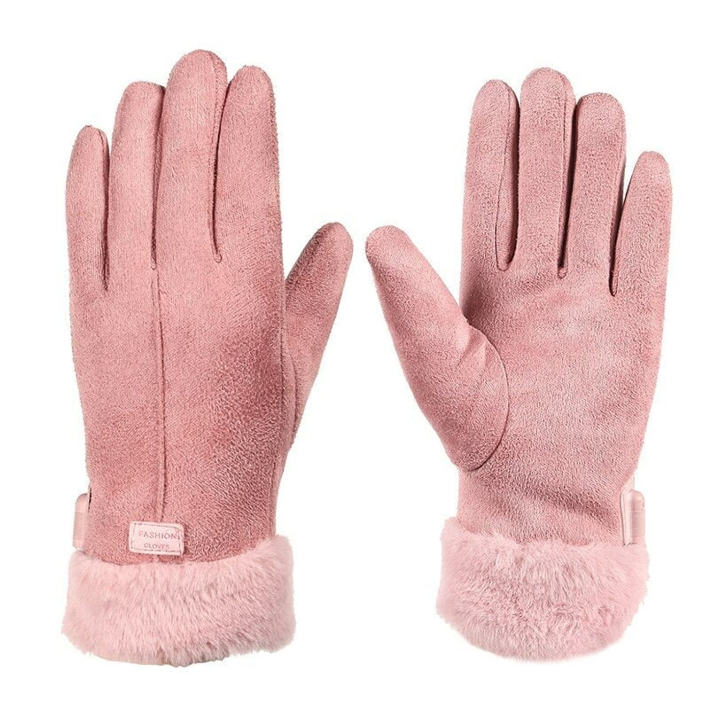 Women's Heated Gloves USB Electric With Faux Fur Cuffs And Thick Fleece Lining - Image 5
