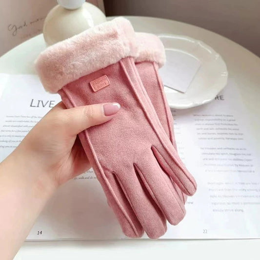 Women's Heated Gloves USB Electric With Faux Fur Cuffs And Thick Fleece Lining - Image 2