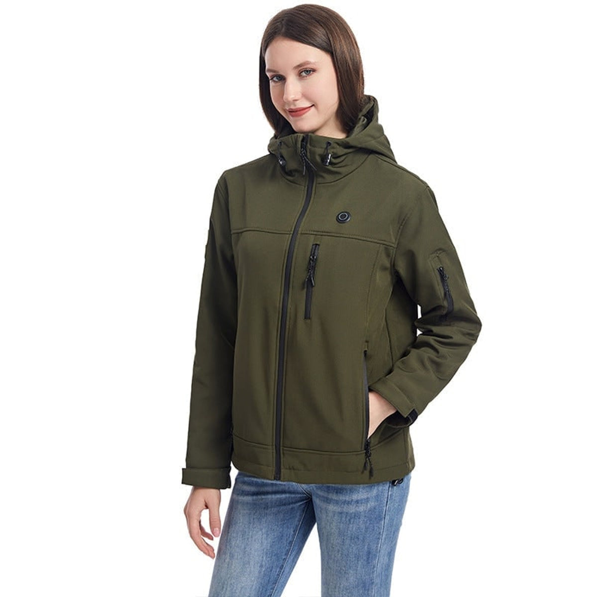 Women's Heated Jacket Full Zip Softshell With USB Power And Multiple Heating Zones - Image 7