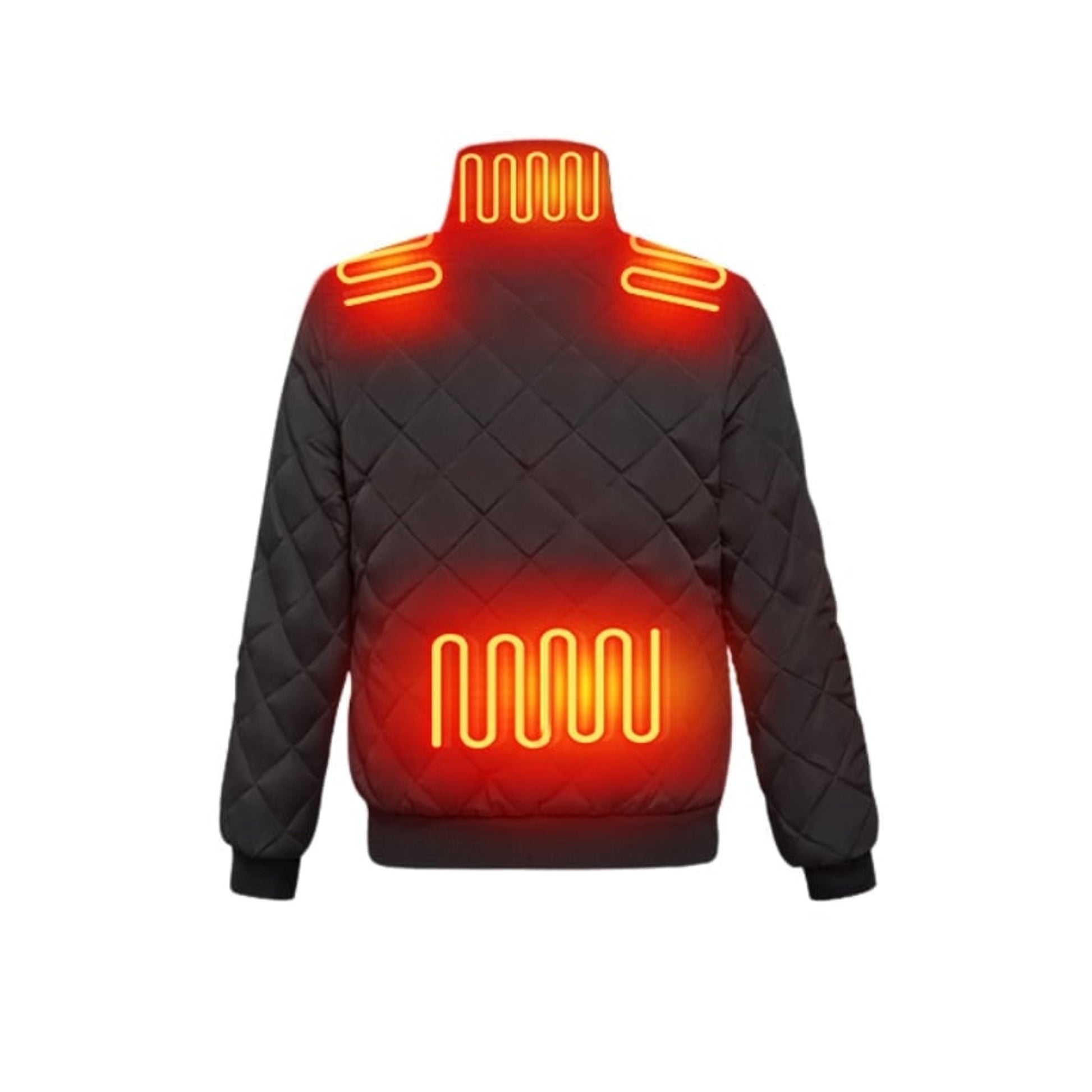 Women's Heated Winter Jacket Electric Quilted Diamond Stitch Bomber With Stand Collar And 8 Heating Zones - Image 6