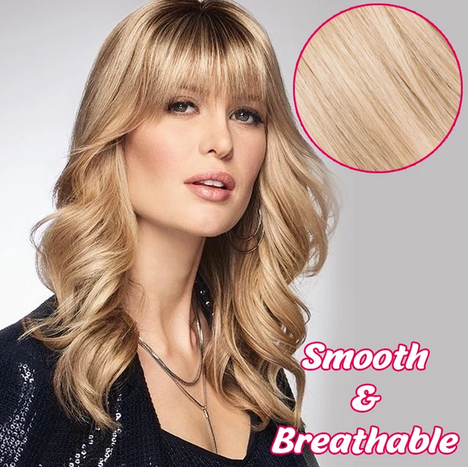 Women's Natural Short Hair Topper With Secure Clips For Thinning Crown - Image 17