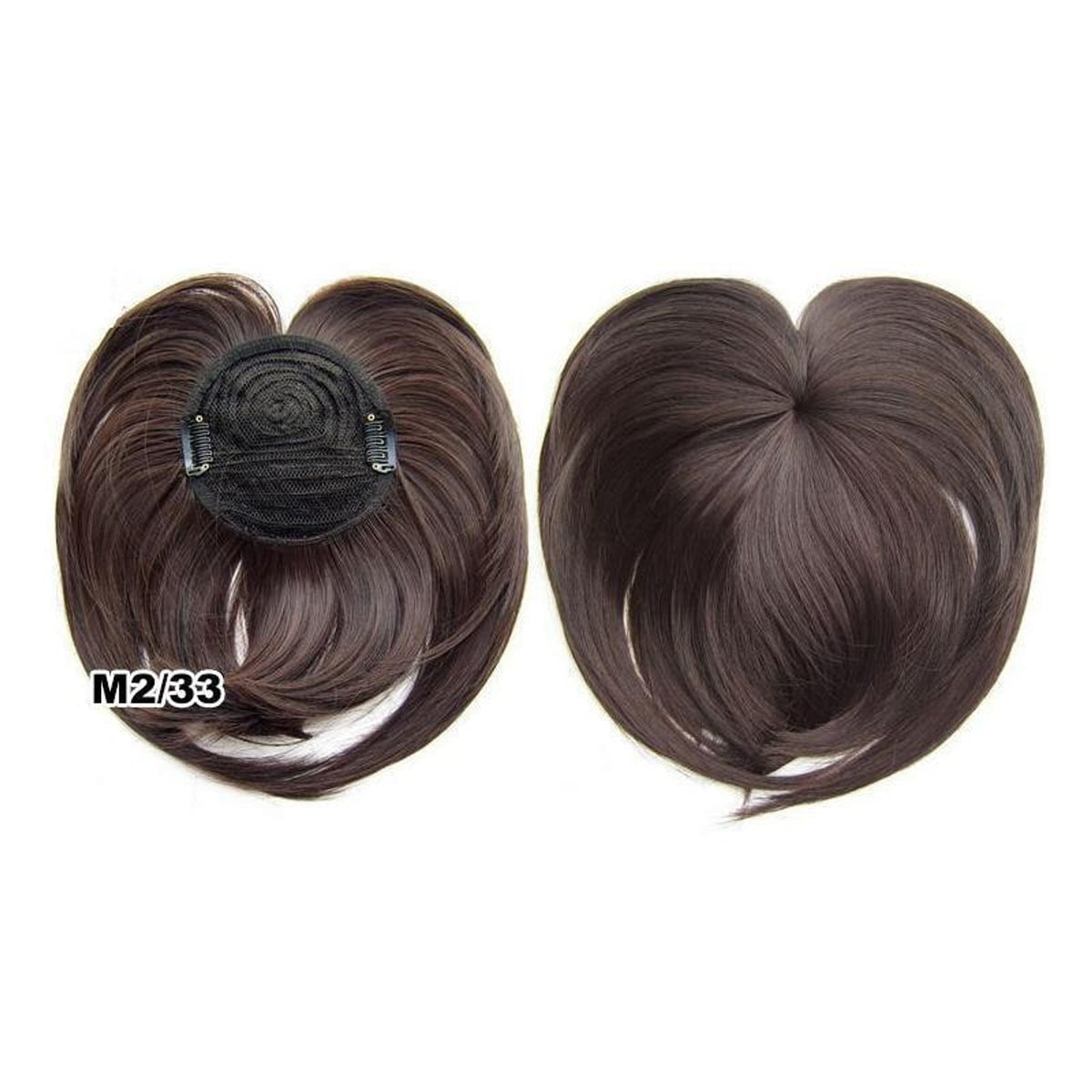 Women's Natural Short Hair Topper With Secure Clips For Thinning Crown - Image 5