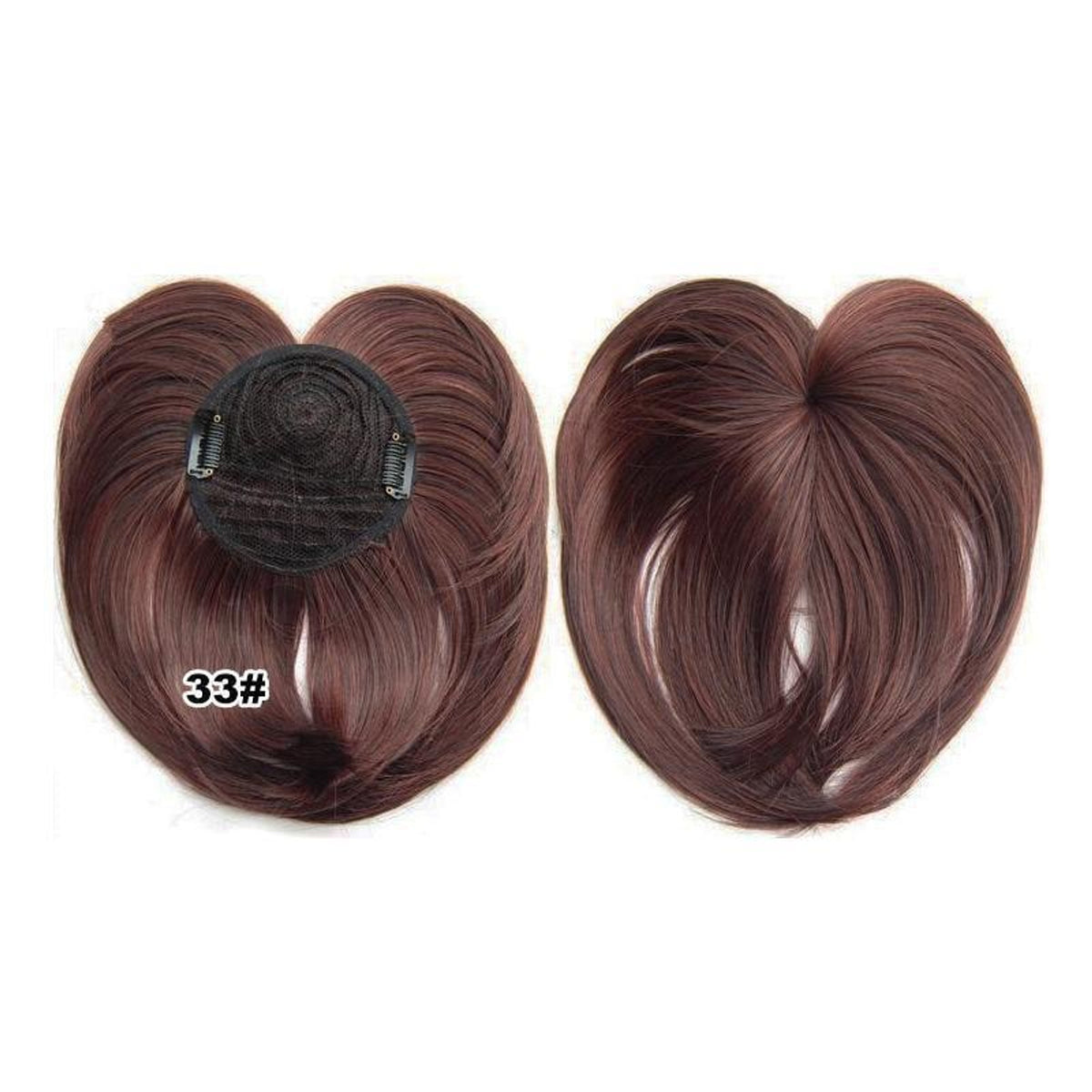 Women's Natural Short Hair Topper With Secure Clips For Thinning Crown - Image 8