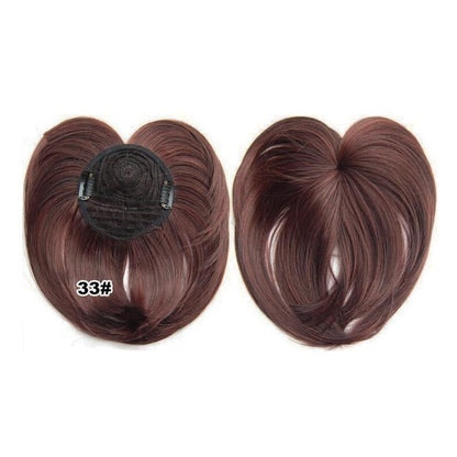 Women's Natural Short Hair Topper With Secure Clips For Thinning Crown - Image 8