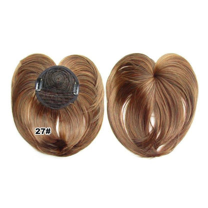Women's Natural Short Hair Topper With Secure Clips For Thinning Crown - Image 9