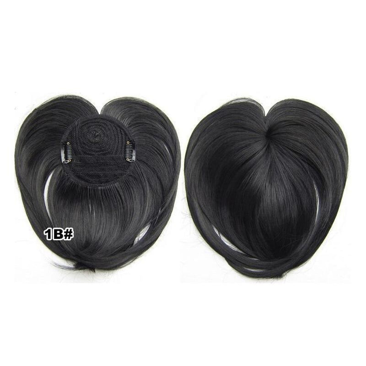 Women's Natural Short Hair Topper With Secure Clips For Thinning Crown - Image 3