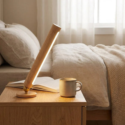 Wooden Adjustable Desk Lamp With Warm Light - Image 1