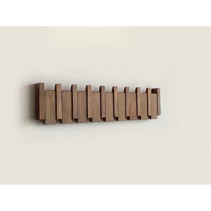 Wooden Coat Rack Natural Wood Tones - Image 11