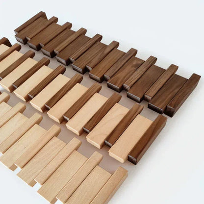Wooden Coat Rack Natural Wood Tones - Image 2