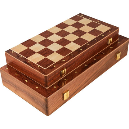 Wooden Folding Chessboard For Children Large Solid Wood Chess Set - Image 1