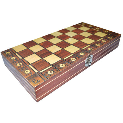 Wooden Magnetic 3 In 1 Chess Set With Folding Design - Image 5